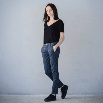 clara pantalone chino donna in cotone misto elastan