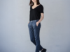 clara pantalone chino donna in cotone misto elastan