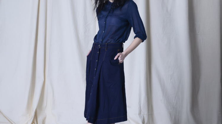 norma gonna in denim 100% cotone